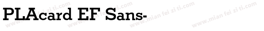 PLAcard EF Sans字体转换